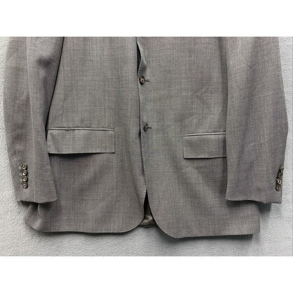 Polo Ralph Lauren Mens Suit Jacket Gray 3 Button Virgin Wool Extrafine Italy 41R - Picture 16 of 16